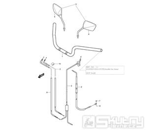 44b Řídítka / Zrcátka / Lanka (normální řídítka) - Hyosung GT 650 S & R