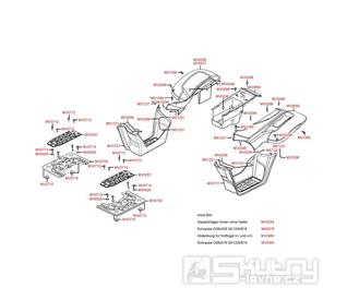 F13 Zadní kapotáž a podlaha - Kymco MXer 50