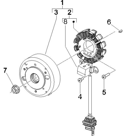 1.21 Magneto dobíjení - Gilera Runner 50 PureJet 2010-2011 (ZAPC46200)