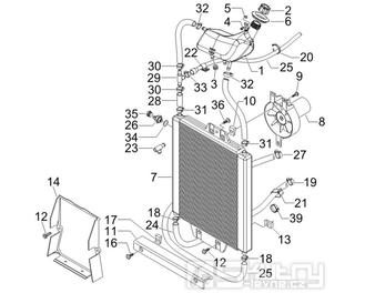 2.55 Chladič - Gilera Runner 200 VXR 4T LC 2005-2006 (ZAPM46200)