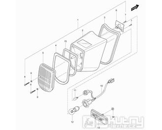 26 Zadní světlo - Hyosung GV 125C Aquila TTC