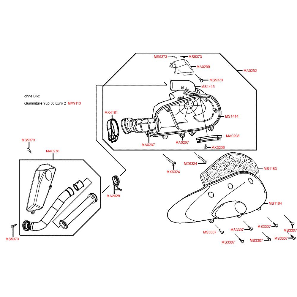 F14 Vzduchový filtr - Kymco Grand Dink 50S