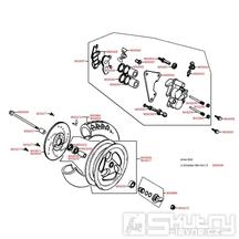 F07 Přední kolo s brzdou - Kymco Yager 50 (Spacer 50)