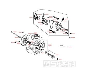 F07 Přední kolo s brzdou - Kymco Yager 50 (Spacer 50)