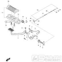 FIG29 Nožní brzda / Stupačky - Hyosung GV 125M C Aquila