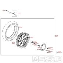 F07 Přední kolo s kotoučovou brzdou - Kymco Super 8 50 2-Takt