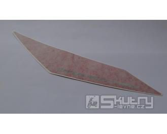 Levý polep přední kapotáže v barvě červené (Formula red)