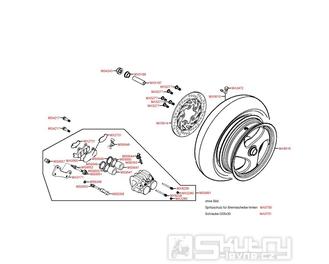 F08 Zadní kolo a zadní brzda - Kymco Grand Dink 125