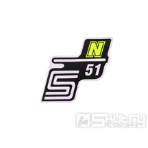 Nápis S51 N samolepicí fólie neonově žlutá pro Simson S51 / S51 Enduro