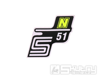 Nápis S51 N samolepicí fólie neonově žlutá pro Simson S51 / S51 Enduro