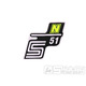 Nápis S51 N samolepicí fólie neonově žlutá pro Simson S51 / S51 Enduro