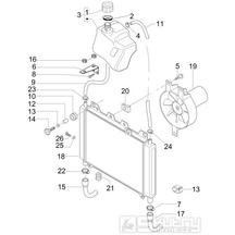 2.55 Chladič - Gilera Nexus 500 4T LC 2009-2011 (ZAPM35200)