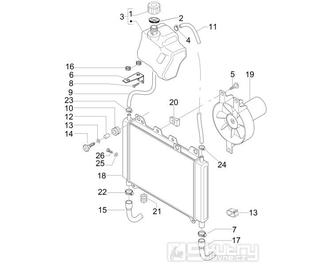 2.55 Chladič - Gilera Nexus 500 4T LC 2009-2011 (ZAPM35200)