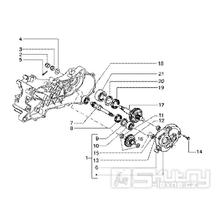 T10 Hřídel zadního kola - Gilera Runner 180 FXR DT 2T LC (ZAPM0800...)