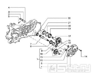 T10 Hřídel zadního kola - Gilera Runner 180 FXR DT 2T LC (ZAPM0800...)