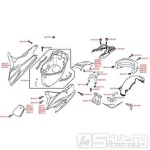F13 Zadní kapotáž / úložný prostor pro přilbu - Kymco Fever 2 50 ZXII Super Fever SC10A