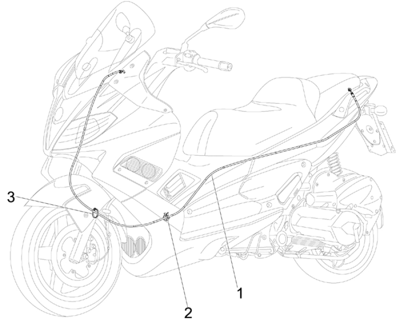 5.03 Brzdové lanko - Gilera Nexus 125ie 4T LC 2009 (ZAPM35700)