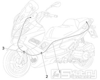 5.03 Brzdové lanko - Gilera Nexus 125ie 4T LC 2009 (ZAPM35700)