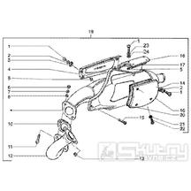 T19/A Tlumič výfuku - Gilera Runner 180 FXR DT 2T LC (ZAPM0800...)