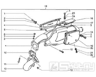 T19/A Tlumič výfuku - Gilera Runner 125 FX DT 2T LC (ZAPM0700...)