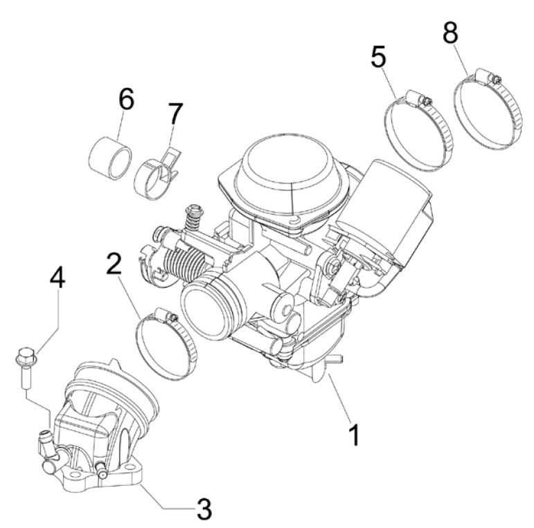 1.39 Karburátor - Gilera Runner 125 ST 4T LC 2008-2012 (ZAPM46301)