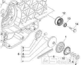 1.13 Řemen variátoru, variátor - Gilera Runner 200 VXR 4T LC 2005-2006 (ZAPM46200)