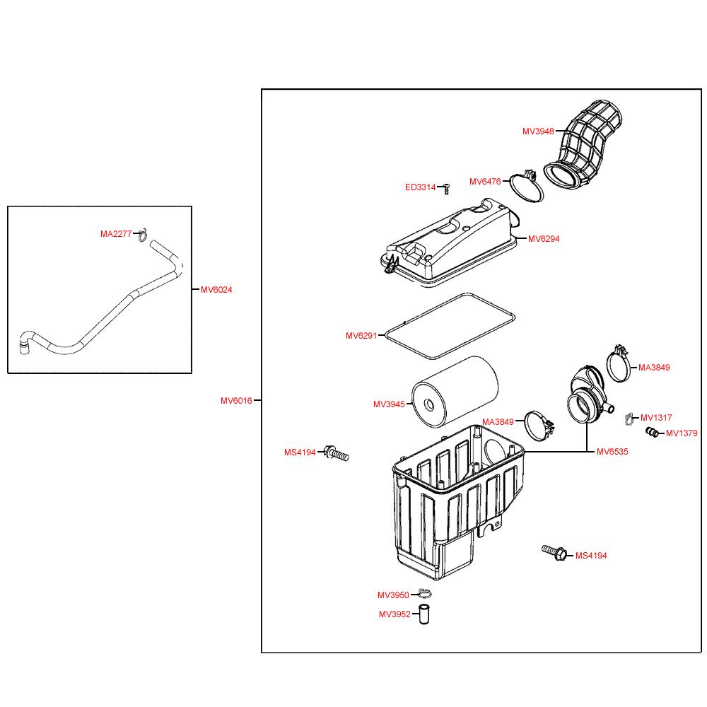 F13 Vzduchový filtr / Airbox - Kymco UXV 500