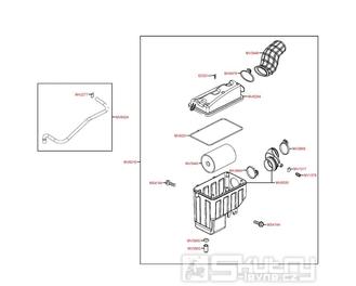 F13 Vzduchový filtr / Airbox - Kymco UXV 500