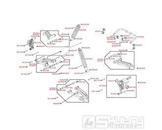 F17 Zadní ramena / Odpružení - Kymco MXU 500 IRS