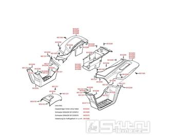 F12 Zadní kapotáž a nášlapy - Kymco MXer 150