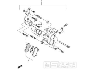 FIG40 Přední levý brzdový třmen - Hyosung GT 125 RF