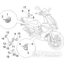 6.06 Regulátor napětí, zapalovací cívka a kabel - Gilera Runner 200 VXR 4T LC 2006 (ZAPM46400)