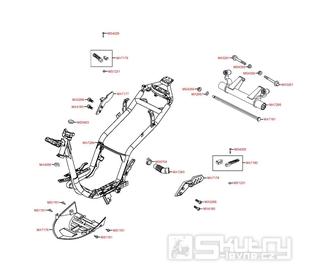 F20 Rám / držák motoru - Kymco Super 8 125