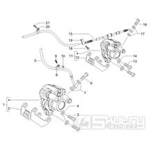 5.01 Brzdový třmen, destičky - Gilera Runner 125 VX 4T 2007 (ZAPM46300)