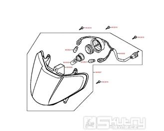F01 Přední světlomet - Kymco Super 9 LC 50