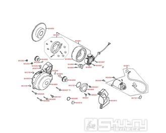 E06 Dobíjení, startér a kryt motoru - Kymco PULSAR 125 M