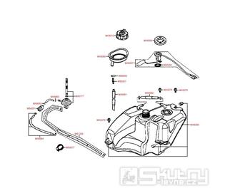 F10 Nádrž a palivové vedení - Kymco Super 9 LC 50