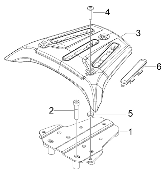 2.44 Nosič kufru - Gilera Runner 200 ST 4T LC 2008-2011 (ZAPM46401)