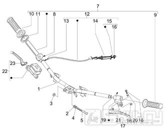3.06 Řidítka, gripy - Gilera Storm 50 2007 (ZAPC29000)