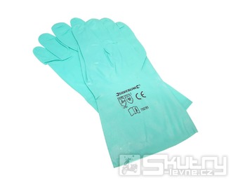 Ochranné nitrilové rukavice zelené 32cm o velikost 8 (M)