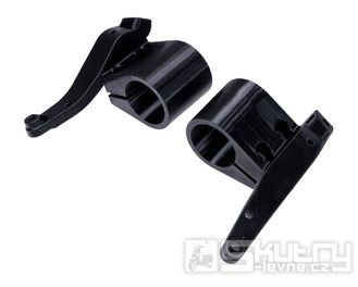 Sada držáků přední masky černé pro Derbi Senda R, SM 11-, Gilera RCR, SMT