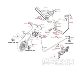 F04 Brzdové páčky / Brzdový válec / Hadice - Kymco Xciting 500i R ABS