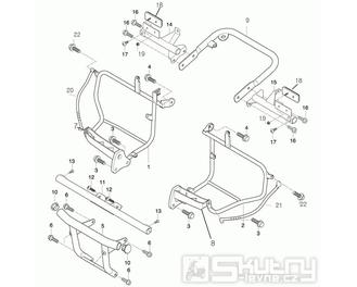 36 Stupačky / Nárazník / Madlo spolujezdce - Hyosung 450 Sport Quad