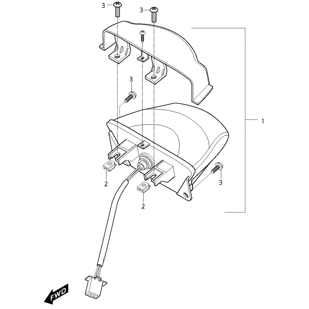 FIG25 Zadní světlo - Hyosung GT 125 NE