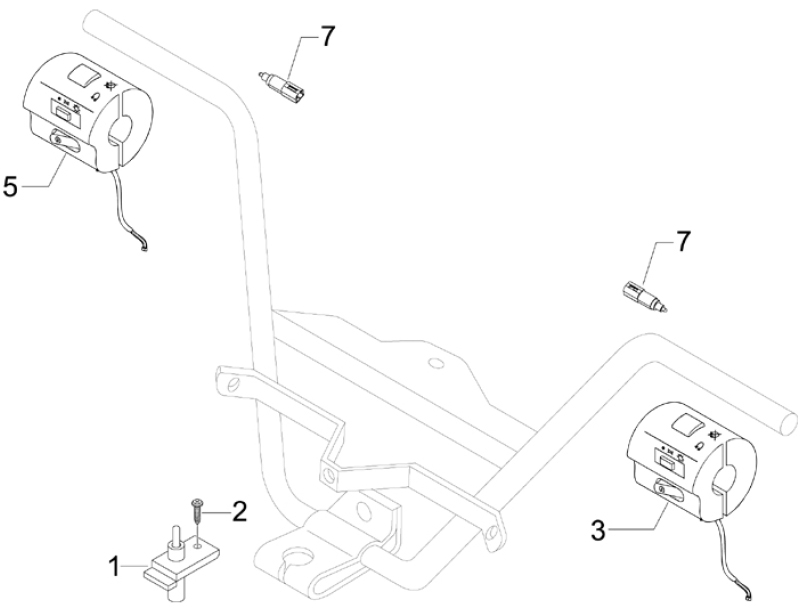 6.01 Přepínače světel a blinkrů, tlačítko startování a houkačky - Gilera Nexus 500 4T LC 2006-2008 (ZAPM35200)