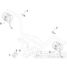 6.01 Přepínače světel a blinkrů, tlačítko startování a houkačky - Gilera Nexus 500 4T LC 2006-2008 (ZAPM35200)