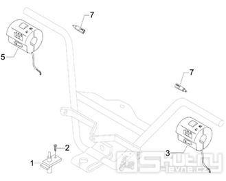 6.01 Přepínače světel a blinkrů, tlačítko startování a houkačky - Gilera Nexus 500 4T LC 2006-2008 (ZAPM35200)