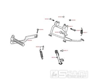 F15 Hlavní stojan / boční stojan / nakopávací páka - KymcoSento 50