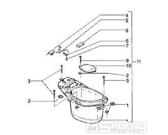 T24 Podsedlový prostor pro přilbu - Gilera Runner 180 FXR DT 2T LC (ZAPM0800...)