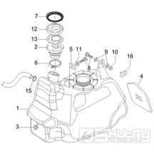 2.47 Palivová nádrž - Gilera Nexus 500 4T LC 2006-2008 (ZAPM35200)